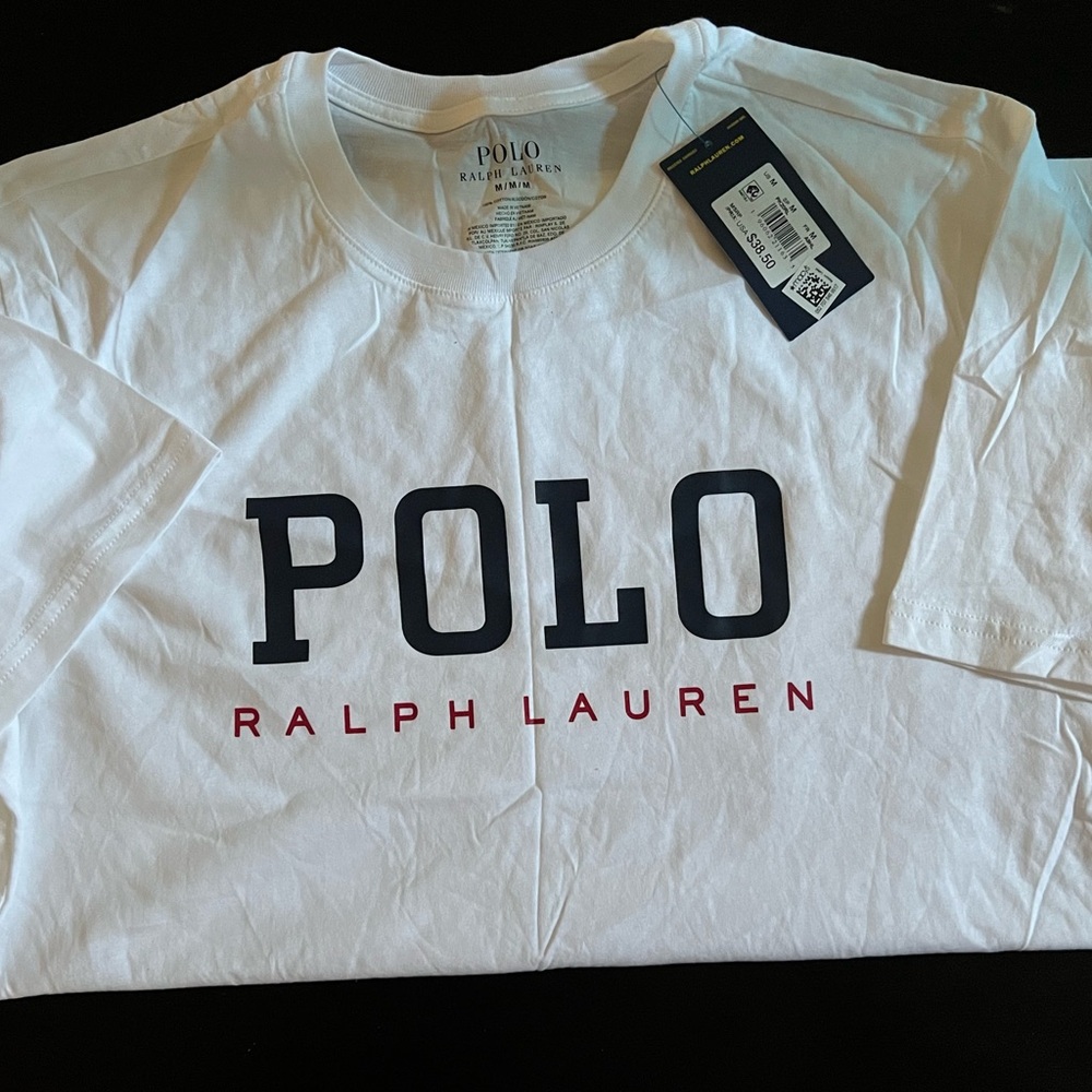 Men’s Polo by Ralph Lauren White Crewneck Logo Tee